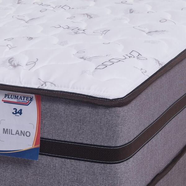 Cama Box Baú Queen Branca + Colchão De Molas Ensacadas - Plumatex - Milano  - 158x198x67cm | Leroy Merlin