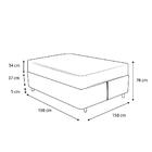 Cama Box Baú Queen Branca + Colchão De Molas Superlastic - Pl