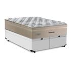 Cama Box Baú Queen Branca + Colchão De Molas Superlastic - Pl