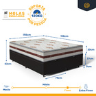 Cama Box Baú Queen Com Colchão de Molas Ensacadas Anjos Class
