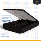 Cama Box Baú Queen Com Colchão de Molas Ensacadas Anjos Class