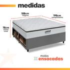 Cama Box Baú Queen Gazin Colchão Com Molas Ensacadas 158x198x