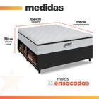 Cama Box Baú Queen Gazin Colchão Com Molas Ensacadas 158x198x