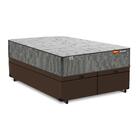 Cama Box Baú Queen Marrom + Colchão De Molas Ensacadas - Plum