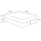 Cama Box Baú Queen Preta + Colchão De Molas Ensacadas - Comfo