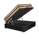 Cama Box Baú Queen Preta + Colchão De Molas Ensacadas - Comfo