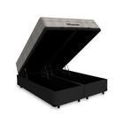 Cama Box Baú Queen Preta + Colchão Ortobom De Molas Ensacadas