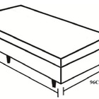 Cama Box Baú Solteirão King Blindado Sintético Preto 203x96x4