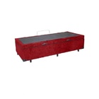 Cama Box Baú Solteirão King Blindado Suede Vermelho 203x96x44