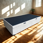 Cama Box Baú Solteirao King Linhão Bege Com 203x96x44cm