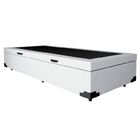 Cama Box Baú Solteirao King Sintético Branco Com 203x96x44cm