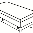 Cama Box Baú Solteirao King Sintético Preto Com 203x96x44cm