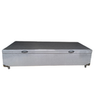 Cama Box Baú Solteirão King Suede Cinza Com Pistão A Gás - Im