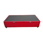 Cama Box Baú Solteirão King Suede Vermelho Com Pistão A Gás -