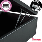 Cama Box Baú Solteirão Resistente Premium Courano Preto 97x20