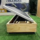 Cama Box Baú Solteiro 0 88 X 1 88 Bindada Corino Marrom