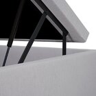 Cama Box Baú Solteiro 88x188x42cm Areia Com Pistão A Gás Areia