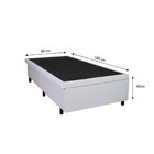 Cama Box Baú Solteiro 88x188x42cm Branco Com Pistão A Gás Bra