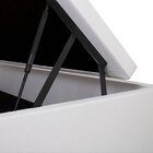 Cama Box Baú Solteiro 88x188x42cm Branco Com Pistão A Gás Bra