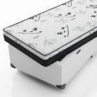 Cama Box Baú Solteiro + Colchão D33 One Face - Couro Branco