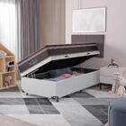 Cama Box Baú Solteiro + Colchão Paris Molas Ensacadas Pocket