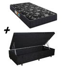 Cama Box Baú Solteiro + Colchão Portobel Verona D28 57x88x188