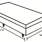 Cama Box Baú Solteiro Blindado Suede Vermelho Com 78cm De Lar