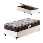 Cama Box Baú Solteiro Branca + Colchão De Espuma D45 Probel G