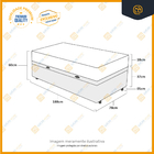 Cama Box Baú Solteiro Branca + Colchão Ortopédico D33 - Ortob