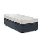 Cama Box Baú Solteiro Cinza + Colchão De Espuma D23 - Ortobom