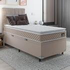 Cama Box Baú Solteiro Colchão D45 Com Pillow Top Hellen Stron
