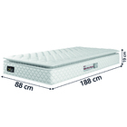 Cama Box Baú Solteiro Colchão Espuma D33 Pillow Top New Mille