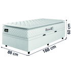 Cama Box Baú Solteiro Colchão Espuma D33 Pillow Top New Mille