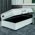 Cama Box Baú Solteiro Colchão Espuma D33 Pillow Top New Mille