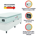 Cama Box Baú Solteiro Colchão Espuma D45 Lazio Pillow Top 88x