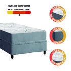 Cama Box Baú Solteiro Colchão Espuma Egito 88x188x60cm Cinza