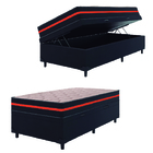 Cama Box Baú Solteiro Colchão Molas Ensacadas Fênix 88x188x67