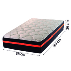 Cama Box Baú Solteiro Colchão Molas Ensacadas Fênix 88x188x67