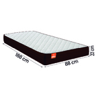 Cama Box Baú Solteiro Colchão Molas Ensacadas Qatar 88x188x63