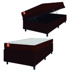 Cama Box Baú Solteiro Colchão Molas Ensacadas Qatar 88x188x63