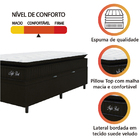 Cama Box Baú Solteiro Colchão Pillow Top Espuma Night Rest 88
