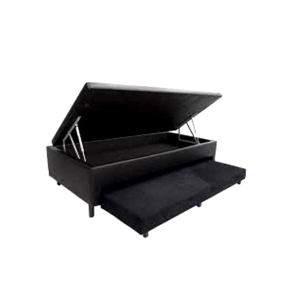 Cama Box Baú Solteiro Com Auxiliar Ortopédica 78x188x46cm