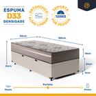 Cama Box Baú Solteiro com Colchão de Espuma D33 Millenium One