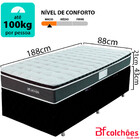 Cama Box Báu Solteiro Com Pillow Top Espuma Viscoelástica Da