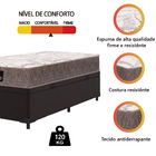 Cama Box Baú Solteiro Gazin Colchão Com Espuma 88x188x58cm Ca