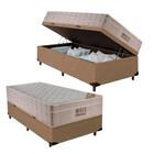 Cama Box Baú Solteiro King + Colchão De Molas Ensacadas Ortob