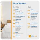 Cama Box Baú Solteiro King Marrom + Colchão Molas Ensacadas -