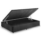 Cama Box Baú Solteiro King Preto + Colchão Molas Ensacadas Zi