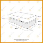 Cama Box Baú Solteiro Marrom + Colchão De Espuma D28 - Probel