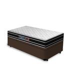Cama Box Baú Solteiro Marrom + Colchão De Espuma D33 - Castor